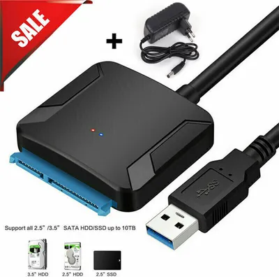 Produktbild von SATA zu USB 3.0 Adapter für 2.5" / 3.5" SATA Festplatte HDD SSD Konverter Kabel