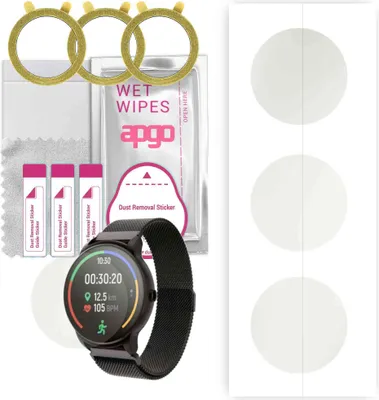Produktbild von apgo 3 Stück Schutzfolie, Matt, kompatibel mit Forever Forevive2 SB-330 Smartwatch, Hydrogel Displayschutzfolie mit Positionierhilfe, Displayfolie, robust und kratzfest