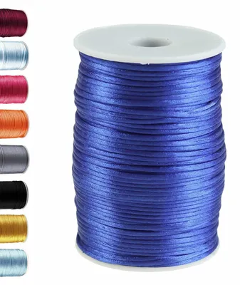 90m Satinschnur Ø2mm, 100% Polyester kobaltblau