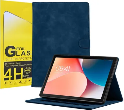 Produktbild von LBH Tablet Schutzhülle + 2x 4H Displayfolie für Samsung Galaxy Tab A9 2023 8.7 Zoll Cover Case Schutz Tablet Farbe: Blau