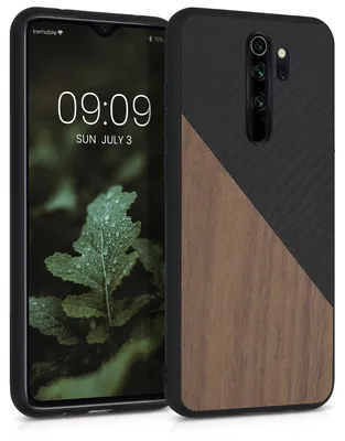 Produktbild von kwmobile Hülle kompatibel mit Xiaomi Redmi Note 8 Pro - Handyhülle - Handy Schutzhülle - Smartphone Cover - Dunkelbraun Schwarz