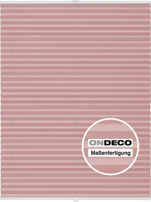 Produktbild von Plissee auf Maß Klemmfix ohne Bohren Farbe: Rosa, Größe: B): 41-50 cm, H): 40-100 cm