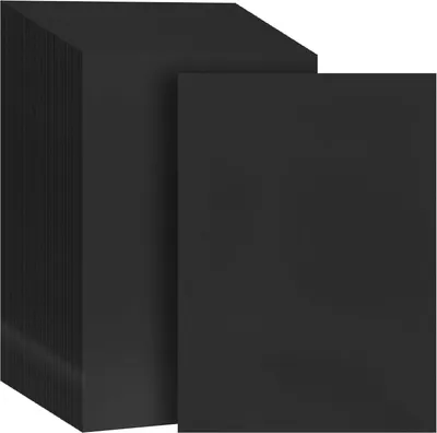 Imagen del producto de Cartulina negra A3, 100 hojas, 300 g/m², ideal para proyectos creativos