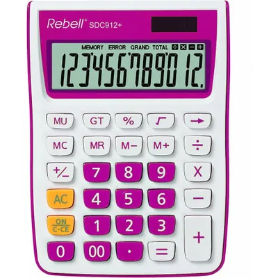 Produktbild von Rebell SDC 912 Taschenrechner - 12-stellige Anzeige / rosa