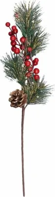 Immagine prodotto di BOBULE CHRISTMAS + pigna con estremità dorate 48 cm