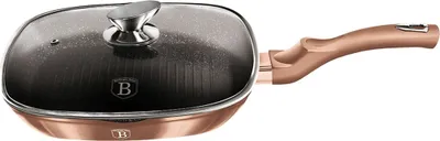 Produktbild von Berlinger Haus Grillpfanne BH-1610 28 cm Rose Gold mit Granitbeschichtung und Turbo Induction-System