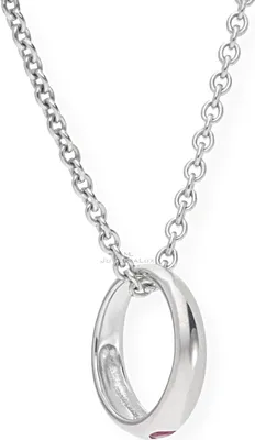 Produktbild von JuwelmaLux Anhänger 925/000 Sterling Silber Taufring mit Zirkonia rot JL20-02-0564