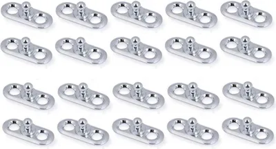 Produktbild von TENAX® Set 20/30/50/100 Stk. Lochplatten 27 x 11 mm Messing vernickelt Größe: 20er Set