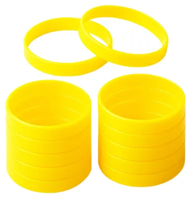 Productafbeelding van 12 siliconen armbanden, siliconen jelly armbanden, rubberen polsbandjes voor volwassenen