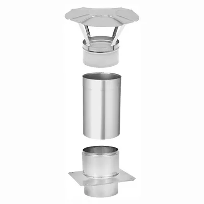 Produktbild von Schornsteinkopfverlängerung Ø 110 mm Edelstahl 330 mm – Kaminerhöhung, einwandig