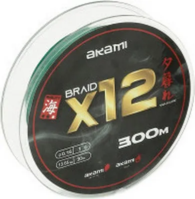 Produktbild von Akami Yuugure X12 Geflochtene Schnur 300 M Grün 0.200 mm Grün 0.200 mm