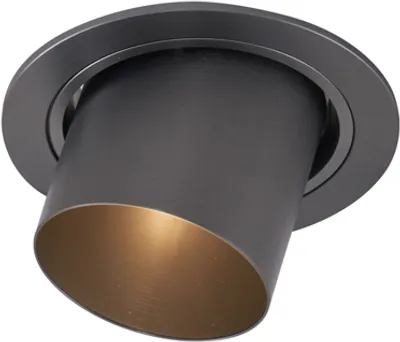 Zdjęcie produktu dla QAZQA - Nowoczesny reflektor wpuszczany Gunmetal GU10 50 mm okrągły obrotowy - Installa I Salon I Sypialnia - Aluminium okrągły - LED odpowiedni GU10