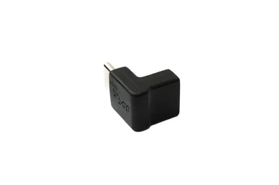 Produktbild von USB 3.1 Adapter Typ C Stecker zu Buchse Winkel Kabel in Schwarz