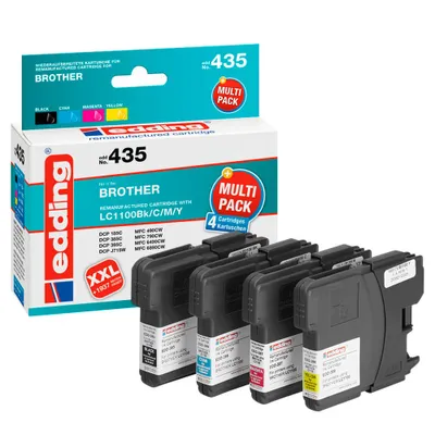 Obrázok produktu pre edding Tintenpatrone 18-435 Brother LC1100 Multipack 4Stk./Pack