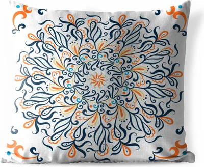 Produktbild von MuchoWow® Outdoor Kissen - Mandala - Linie - Quadrat - 50x50 cm - Wetterfest - Lounge Kissen - Komfortabel - Kissen mit Bild