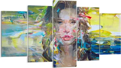 Produktbild von Bild auf Leinwand - Leinwandbild - frau modern - 160x85cm - Wand Bild - Wanddeko - Wandbilder - Leinwanddruck - Bilder - Kunstdruck - Wanddekoration - Leinwand bilder - Wandkunst - EA160x85-3473