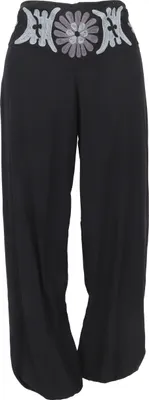 Produktbild von Bestickte Boho Pluderhose, Muckhose, Haremshose - Schwarz, Damen, Viskose, Hosen