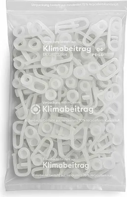 Produktbild von Gardinenrollringe 50 Stück Rollringe Universalhaken Ø8mm x 8mm x 27mm 23902030