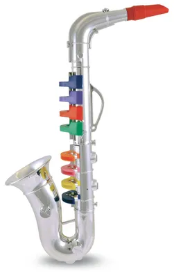 Obrázok produktu pre Bontempi 32 4331 Saxofón s 8 farebnými klávesmi/notami. D. 415 mm
