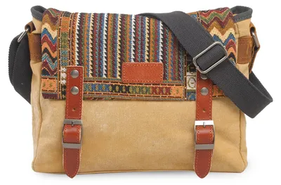 Image de Sac bandoulière rétro en toile, pour hommes et femmes