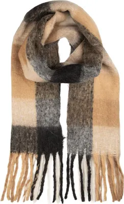 Produktbild von Clayre & Eef Winterschal Damen 38x200 cm Schwarz Textil