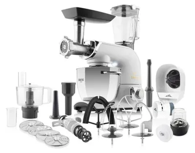 Productafbeelding van Eta Gratus Evo Max II 1028 90062, Staande mixer, Wit, Kneden, Mixen, Mengen, Kneedfunctie, Klopfunctie, 1,2 meter, 5,5 liter, Hendel
