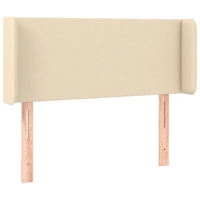 Image de Tête de lit avec oreilles Crème 103x16x78/88 cm Tissu