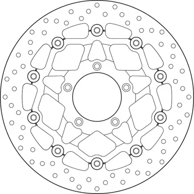Image de Brembo 78b40889 Disque de frein avant flottant Argent Argent One Size
