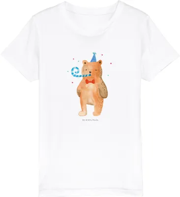 Produktbild von Mr. & Mrs. Panda Kleinkinder T-Shirt Bär Geburtstag 5-6 Jahre (110/116) - Weiß - Geschenk, Glückwunsch, Mädchen, Kindershirt, Teenager, Happy Birthday, Alles Gute, Teddy