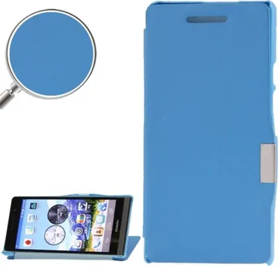 Produktbild von Handyhülle Tasche für Huawei Ascend P6 blau gebürstet