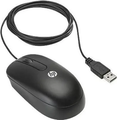 Image de HP - Maus - Laser/optisch - 3 Tasten - kabelgebunden - USB - tiefschwarz
