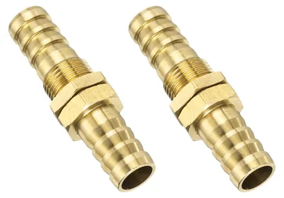 2er-Pack Messing-Schlauchverbinder, 48x14 mm, 10 mm Anschluss
