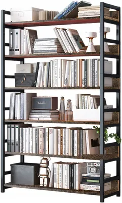 Produktbild von Industrielles Rustikales Stehendes Bücherregal 6 Regale Bücherleiter 174 Cm