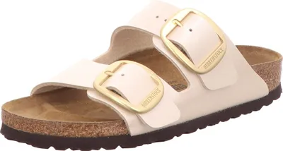 Produktbild von Birkenstock Damen-Pantolette mit Tieffußbett Arizona Big Buckle Weiß, Farbe:weiß, EU Größe:35