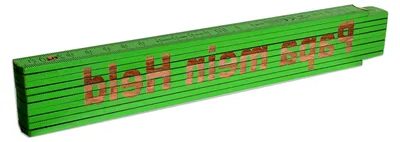 Produktbild von Personalisierter 2m Zollstock mit Gravur in Grün