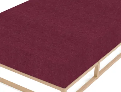 Produktbild von biberna Melange-Flanell Spannbetttuch 0841380 MELANGE UNI color: burgunder, size: 1x 140x200 cm - 160x200 cm
