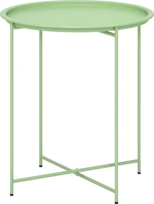 Produktbild von Outsunny Beistelltisch klappbar Gartentisch Ø46 x 53 cm Rund Balkontisch Grün