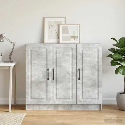 Obrázek produktu pro vidaXL Komoda, betonově šedá, 89 x 34,5 x 77 cm, dřevotřísková deska