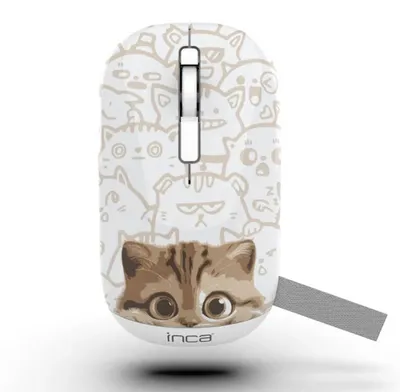 Produktbild von Inca IWM-242K, Beidhändig, Bluetooth, 1600 DPI, Beige, Weiß