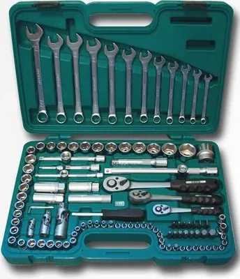 Produktbild von Schraubenschlüssel-Satz, Honiton, 111-teilig 1/4"-3/8"-1/2", für Mechaniker und Heimwerker, komplett, multifunktional, robust und hochpräzise, für alle Anwendungen