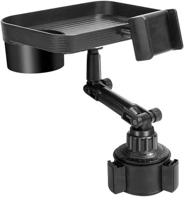Image de Tablette de rangement réglable pour voiture, pour téléphone, monnaie, boissons, nourriture et accessoires