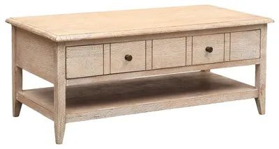 Imagen del producto de Mesa de centro Nashwa de 120 cm, de madera de mango natural marrón, estilo boho, maciza