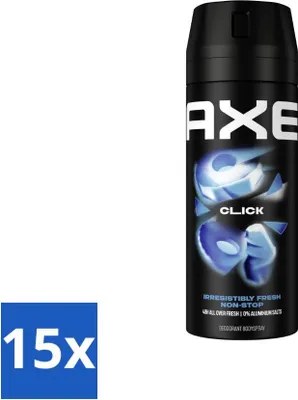 Image de Déodorant corporel Ax Click 150 ml - Pack économique - 15 pièces