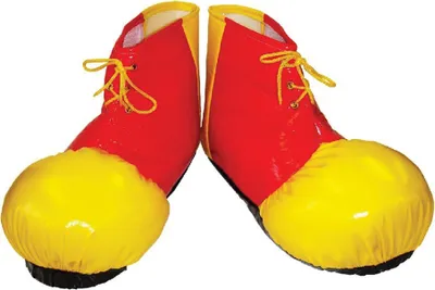 Image de Bristol Novelty Housses de chaussures de clown unies pour adultes BN2013 (taille unique) (Rouge/Jaune)