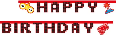 Produktbild von Banner Girlande GAME Konsole Gaming Geburtstag 2m