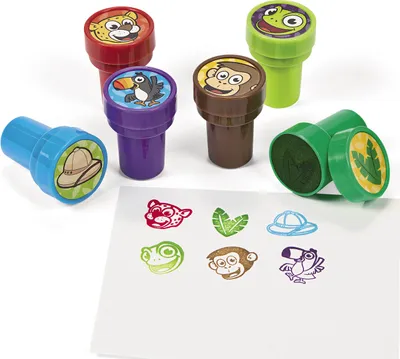 Produktbild von Kinderstempel Dschungel mit 6 verschiedenen Motiven