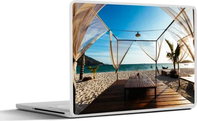 Produktbild von MuchoWow® Laptop Aufkleber Sticker Cover Strand - Luft - Meer 40x30 cm - Laptop Dekoration - Selbstklebend
