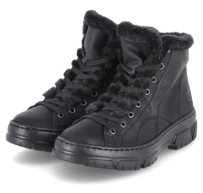 Zdjęcie produktu dla Rieker damskie sznurowane botki/buty zimowe czarna sztuczna skóra rozmiar: 41