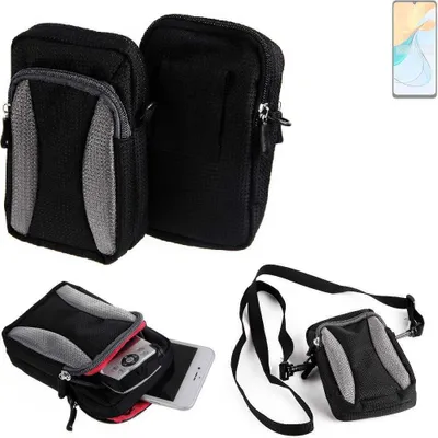 Produktbild von K-S-Trade Holster Schutz Hülle kompatibel mit ZTE Blade V50 Vita Handy Hülle Gürteltasche Umhängetasche mit Zusatzfach schwarz