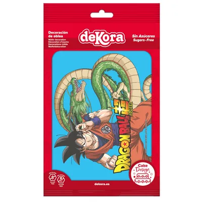 Produktbild von dekora, Essbare Dragon Ball Tortenaufleger, Son Gokū Essbare Kuchendekoration für Geburtstag, Son Gokū-Tortendeko, Kindergeburtstag, Geburtstagsdeko A